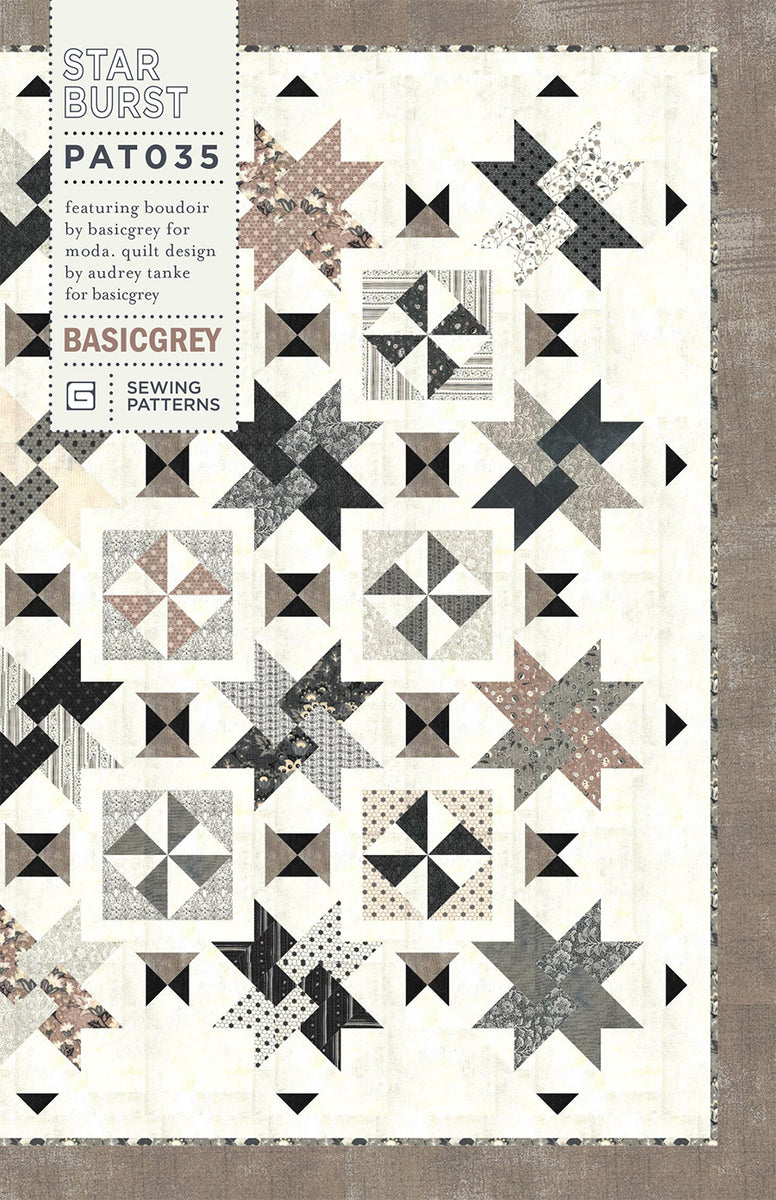 Boudoir, 2024 Basic Grey, 5 Yard Quilt Kit, includes FREE Fab 5 Quilt Pattern!