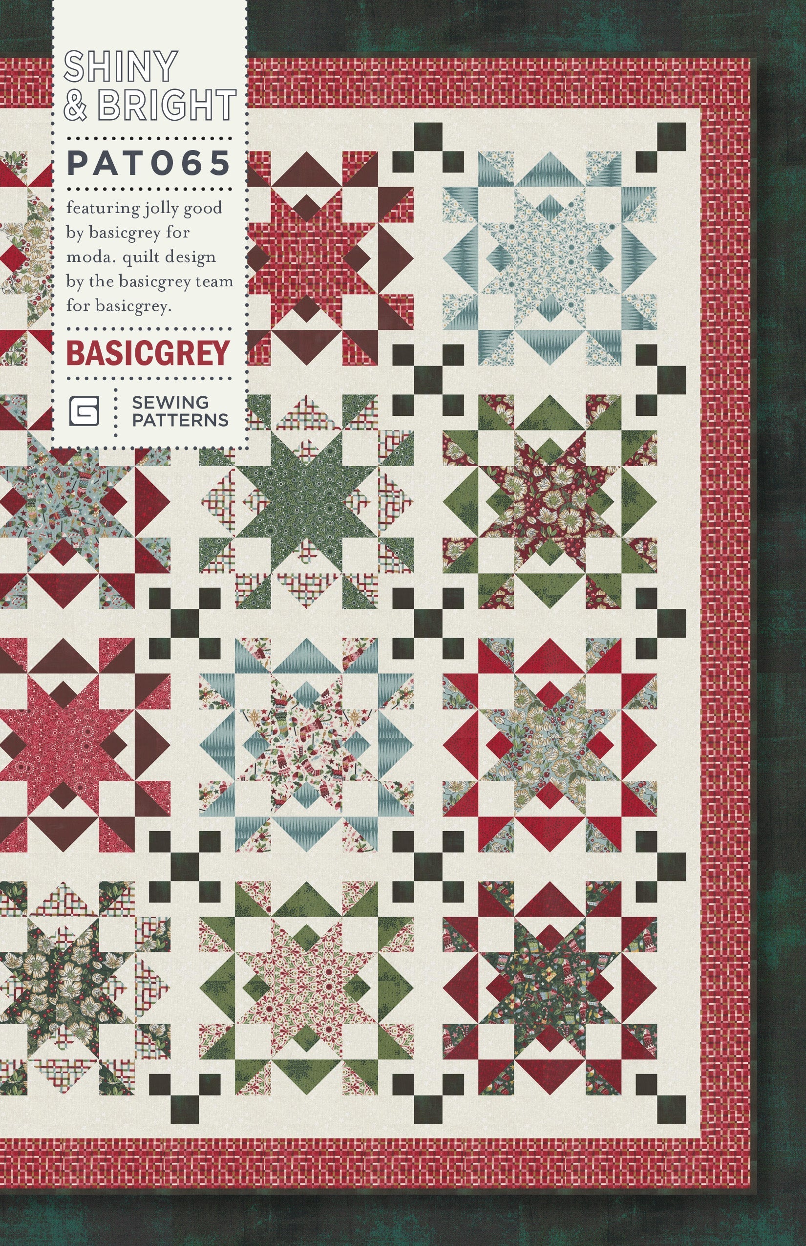 Shine On Quilt Kit with Pattern using Frankie by Basic Grey of Moda Fabrics - Finished store size 72