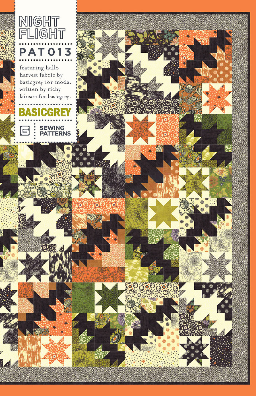 Shine hot On Quilt Kit Featuring Frankie by BasicGrey for Moda 72” X 72” Fabric for Quilt Top, Binding and Pattern